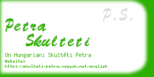 petra skulteti business card
